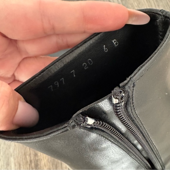 SACHA London black Ankle-high leather boots size 6B - Picture 8 of 9